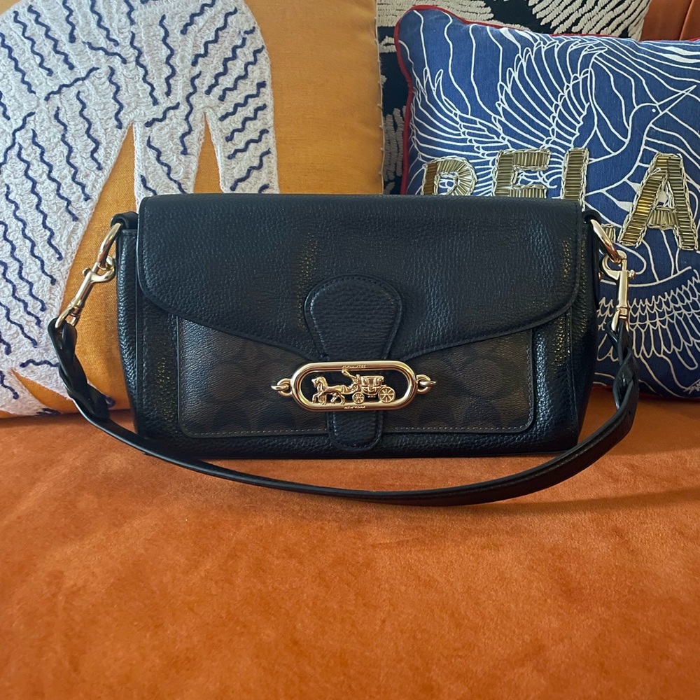 Coach Jade Shoulder Bag With Signature Brown/Black